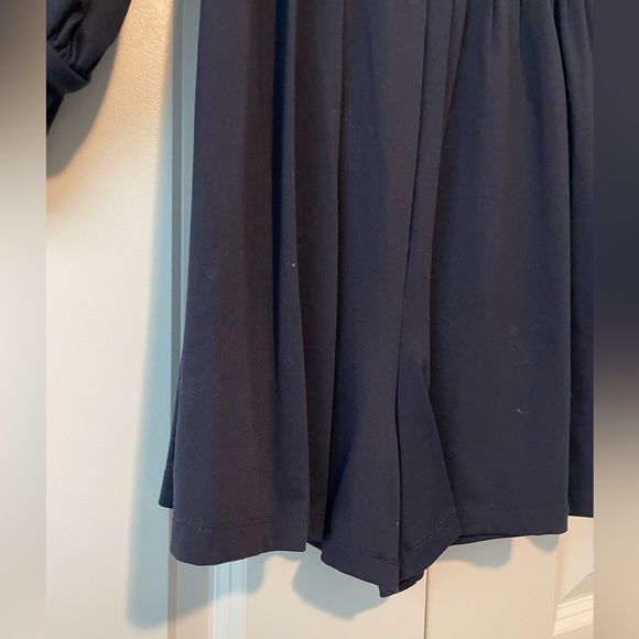 Susana Monaco Open Back Puff Sleeve Romper Sz XS in Midnight Navy - Picture 7 of 9